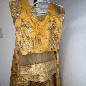 Pakistani Indian Lehenga Choli Heavy Formal/ Mehndi Outfit